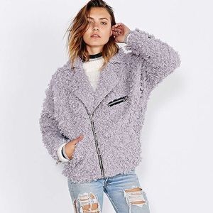 UNIF X Urban outfitters fluffy Moto jacket